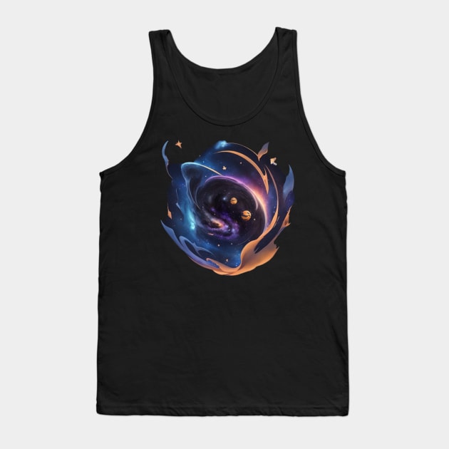 Milky Way galaxy Tank Top by AOAOCreation